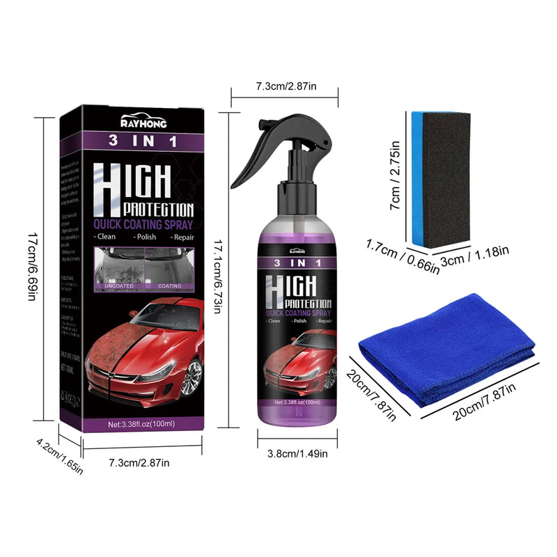 Trebendo™ 3 in 1 Hoher Schutz Schnelles Auto Beschichtung Spray